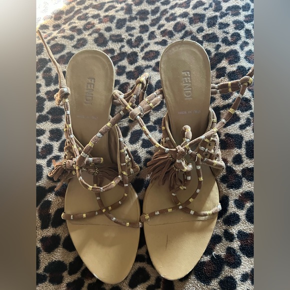 38.5 Fendi Sandal with Heel - Picture 1 of 4